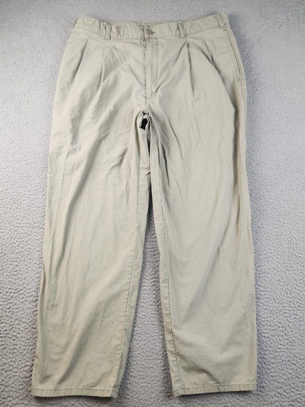 Vintage‎ Dockers Pants Men's 38x30 Pleated Khaki Tan Beige Made in USA